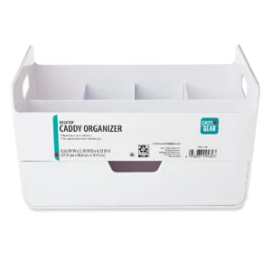 Plastic Desktop Caddy Organizer, White
