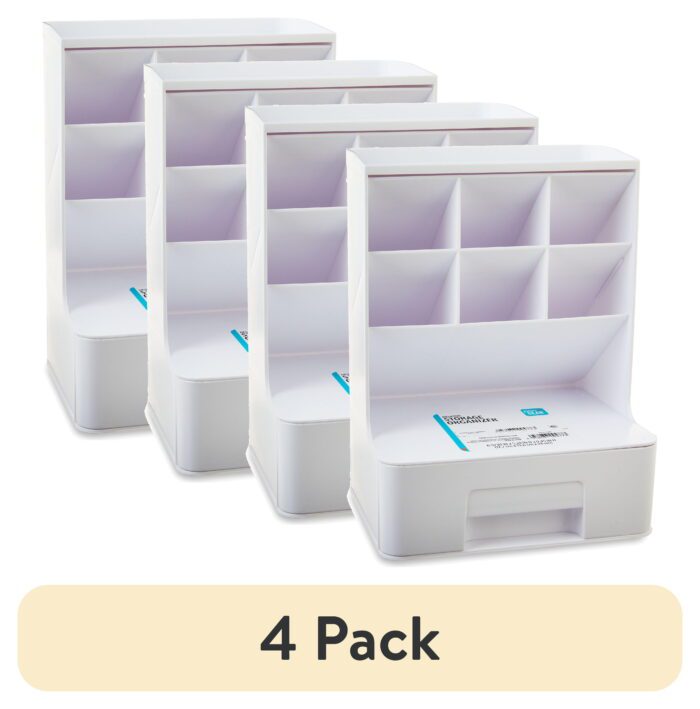 Pen Gear White Tall Organizer Plastic Desktop Organizer - Image 6