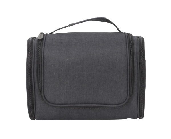 Protege Travel Polyester Hanging Toiletry Kit Organizer, Rich Black