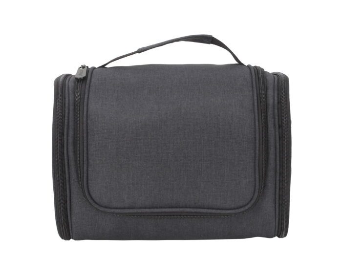 Protege Travel Polyester Hanging Toiletry Kit Organizer, Rich Black