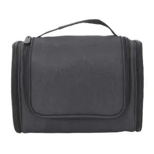 Protege Travel Polyester Hanging Toiletry Kit Organizer, Rich Black