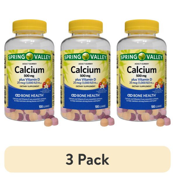 Calcium 500 Mg plus Vitamin D 25 Mcg Bone Health Dietary Supplement Gummies, 100 Count - Image 10