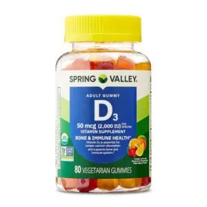Vitamin D3 Gummies for Bone and Immune Health, 50Mcg (2000 IU), 80 Count