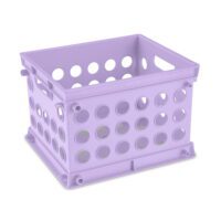 Plastic Storage Cube / Mini Crate, 9” L X 7 3/4” W X 6 1/8” H, Black, Back to College - Image 8