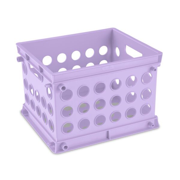 Plastic Storage Cube / Mini Crate, 9” L X 7 3/4” W X 6 1/8” H, Black, Back to College - Image 8