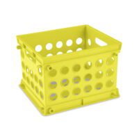 Plastic Storage Cube / Mini Crate, 9” L X 7 3/4” W X 6 1/8” H, Black, Back to College - Image 9