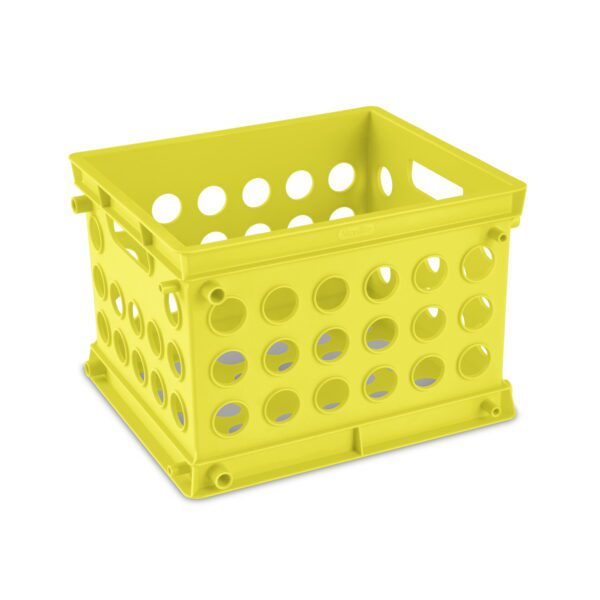 Plastic Storage Cube / Mini Crate, 9” L X 7 3/4” W X 6 1/8” H, Black, Back to College - Image 9