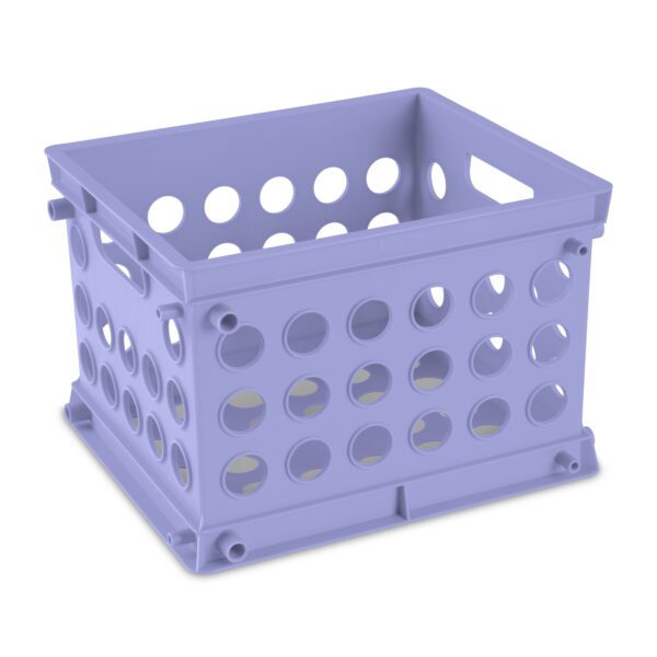 Plastic Storage Cube / Mini Crate, 9” L X 7 3/4” W X 6 1/8” H, Black, Back to College - Image 10
