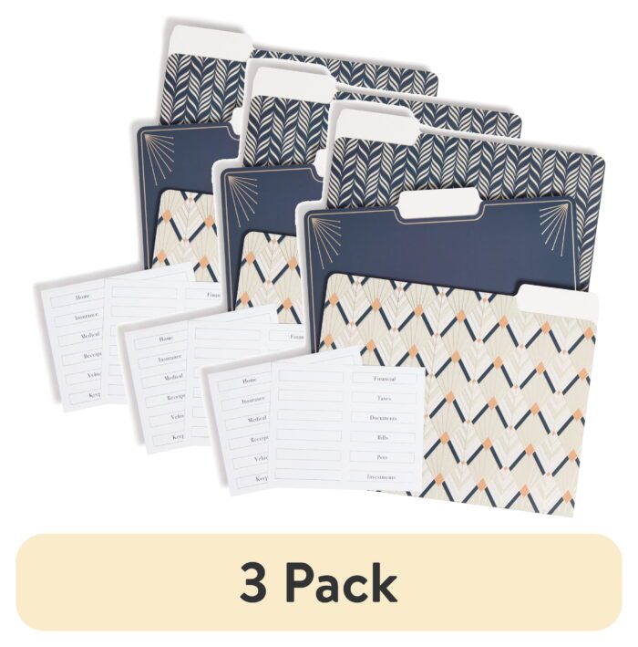Decorative File Folders, 9 Count, Midnight Blossom, 1/3-Cut Tabs, Letter Size - Image 9