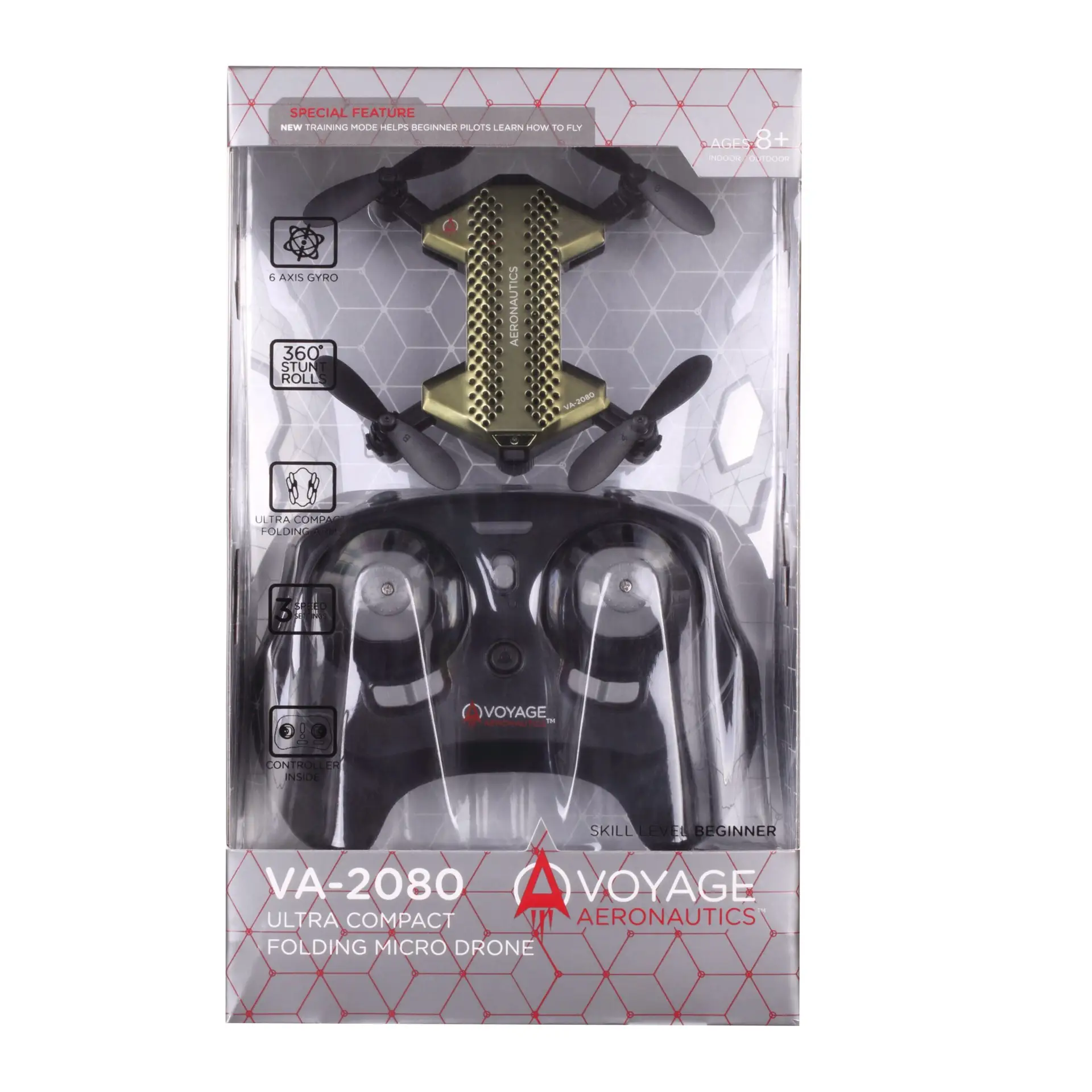 VA-2080 Compact Micro Drone- Color Green- 4 Inches