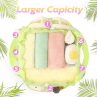 Mesh Shower Caddy Portable with Drawstring, Dorm Room Essentials for College Students Girls & Boys, Large Shower Bag for Camping,Swimming,Gym,Travel,Bathroom - Green - Image 9