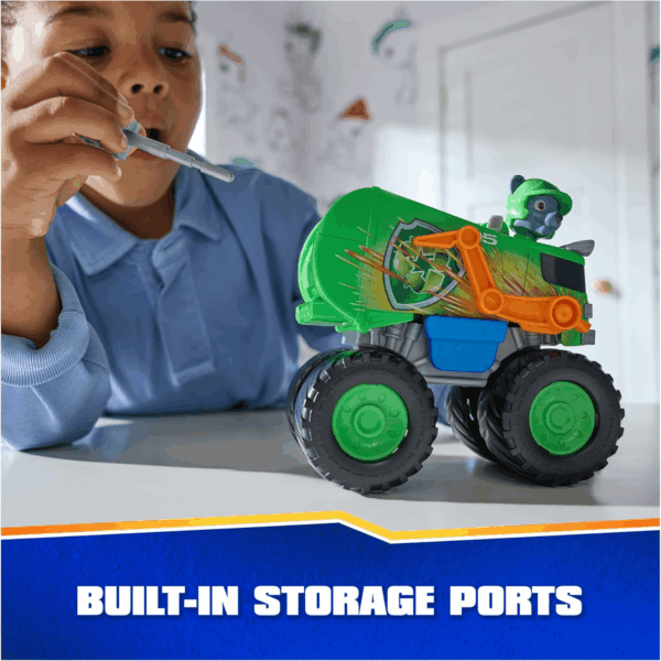 : Rescue Wheels Rocky’S Recycle Truck, Toy Truck with Projectile Launcher and Collectible Action Figure, Kids Toys for Boys & Girls Ages 3+ - Image 5