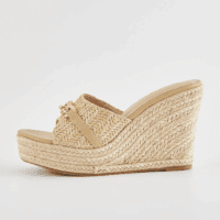 Women'S Wedge Sandals Platform Espadrille Heel Chain Slip on Casual Summer Slides - Image 5