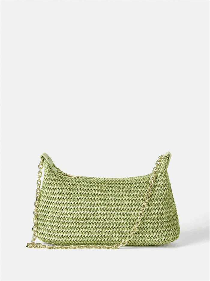 Women'S Straw Woven Shoulder Bag Tote Handbag Summer Beach Purse - Image 3