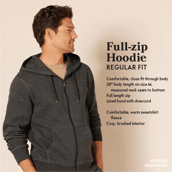 Men'S Full-Zip Fleece Hoodie (Available in Big & Tall) - Image 2