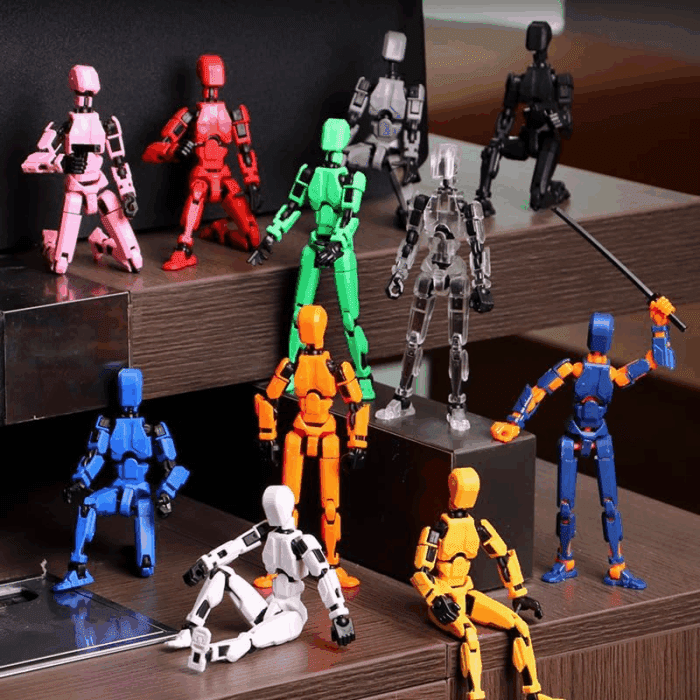 Titan13 Action Figure, Dummy Robot 13 Action Figure, 3D Printed Multi-Jointed Movable  Creative Gifts for Kids Adults with 3 Hand-Shapes, 4 Weapons(5Pcs) - Image 9