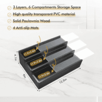 Cologne Organizer for Men - 3 Tier Cologne Stand Perfume Holder with 3 Hidden Compartments,Perfume Display Holder for Cologne,Mens Organizer Station for Dresser, Beside, Men'S Gift - Image 7