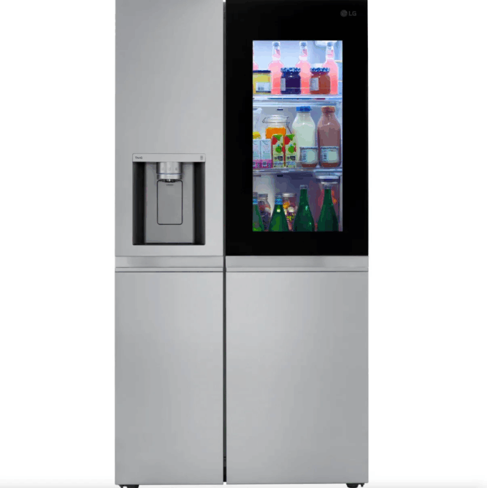 27 Cu. Ft. Side by Side Refrigerator W/ Instaview, Stainless Steel (LRSOS2706S)