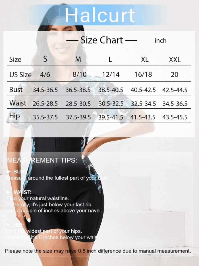 Women'S Boyleg One Piece Rash Guard with Built in Bra UPF50+ Zip Long Sleeve Full Body Modest Swimsuit - Image 7