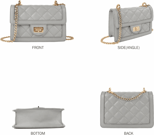 Small Quilted Crossbody Bag, Trendy Designer Mini Shoulder Bag, Phone Wallet Purse for Women - Image 2