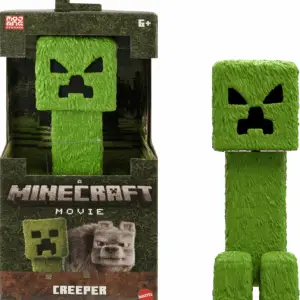 Minecraft Large-Scale Action Figure, 12-Inch Posable Creeper Toy Collectible Inspired by a Minecraft Movie