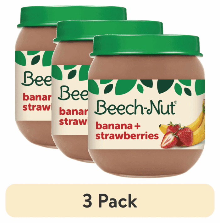 Stage 2 Baby Food, Banana & Strawberries, 4 Oz Jar - Image 7