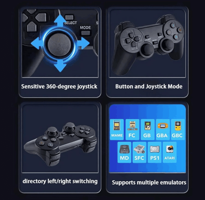 20000+ Retro Arcade Game System with 2 Wireless Controllers & 9 Emulators, 4K HDMI - Image 6