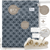 Cloth Diapers 7 Pack with 7 Inserts & 1 Wet Bag - Waterproof Cover, Washable, Reusable & One Size Adjustable Pocket Diapers for Newborns and Toddlers-Pacific Neutrals - Image 6