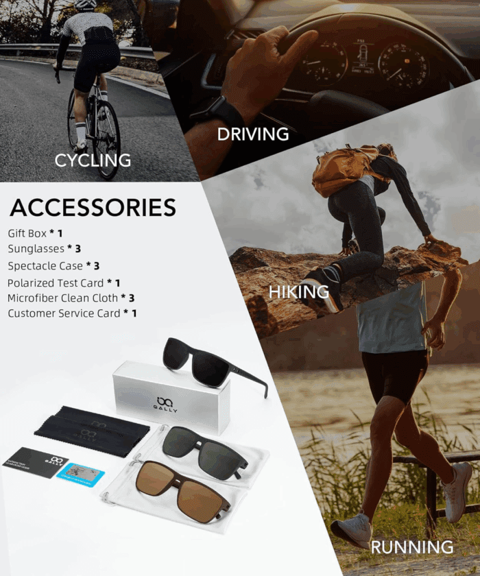 Polarized Sunglasses Men, Mens Sunglasses Polarized UV Protection Lightweight Sun Glasses for Driving Fishing Golf - Image 7