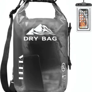 Dry Bag Waterproof for Women Men, 5L/10L/20L/30L/40L Roll Top Lightweight Dry Storage Bag Backpack with Phone Case for Travel, Swimming, Boating, Kayaking, Camping & Beach, 11 Transparent Colors