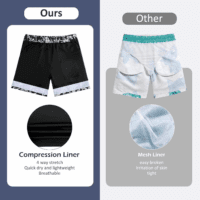 Men'S Swim Trunks Board Shorts Quick Dry Mens Swimming Trunks with Compression Liner - Image 4