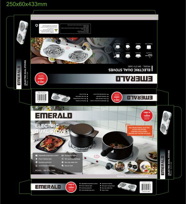 Electric Double Stove Top Burner White - Image 5