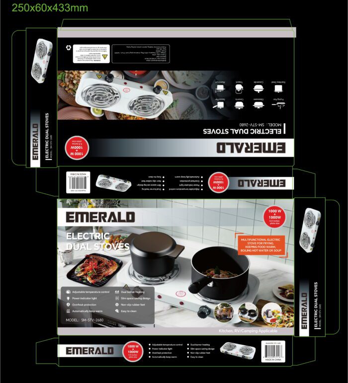 Electric Double Stove Top Burner White - Image 5