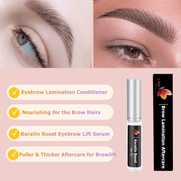 Lash Lift Care, Brow Lamination Aftercare Eyelash Perm Nutrition, Treat Burning Eyebrow save Messy Lash, 8 Weeks Keratin Botox Care for and Perm/Lift(7Ml) (Clear-Lash&Brow Care) - Image 3