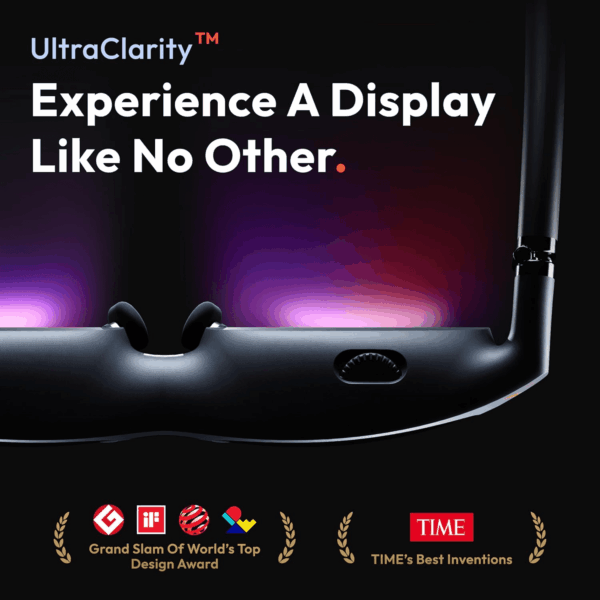 Pro XR/AR Glasses — 135" 120Hz 1000Nits Ultraclarity Display, Harman Audio, Myopia Adjustments, Electrochromic Film, Video Display Glasses for Iphone 16/15/Android/Mac/Pc/Steam Deck/Consoles - Image 3