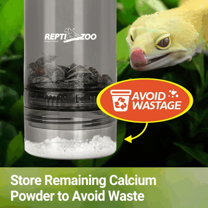 Reptile Cricket Calcium Powder Mixer, Cricket Keeper Shaker for Bearded Dragon Gecko Snake Lizards, Dispenser Feeder for Chameleon Reptile & Amphibians - Image 5