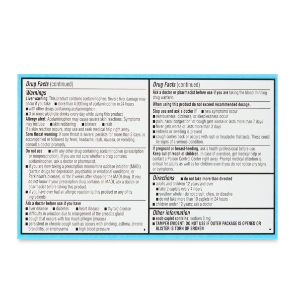 Severe Cold & Flu Caplets, 24 Count - Image 7