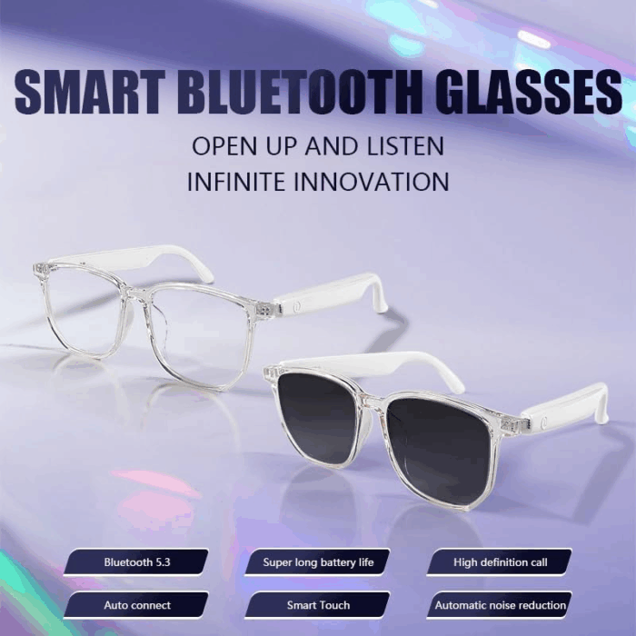 Bluetooth Anti-Blue Light Glasses, Smart Bluetooth Glasses for Women,Voice Control,Open Ear Style, Listen Music and Calls (Lear Lens with Pink Frame1) - Image 8