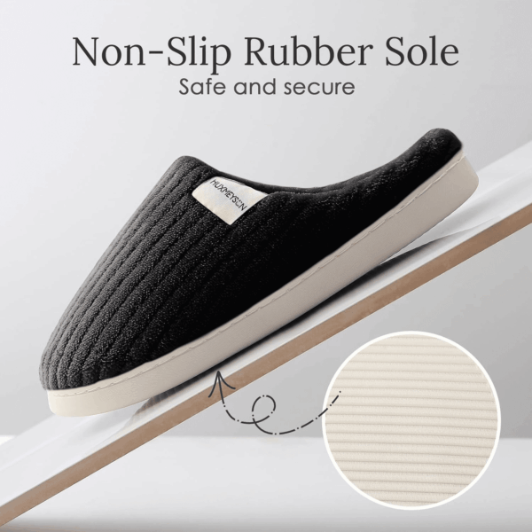 Slippers for Women, Warm Memory Foam Comfy House Slippers with Anti-Skid Rubber Sole for Indoor and Outdoor - Image 6