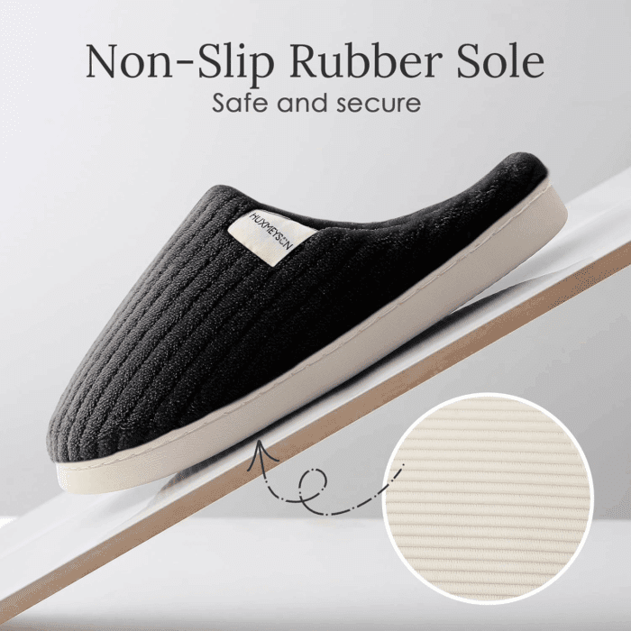 Slippers for Women, Warm Memory Foam Comfy House Slippers with Anti-Skid Rubber Sole for Indoor and Outdoor - Image 6