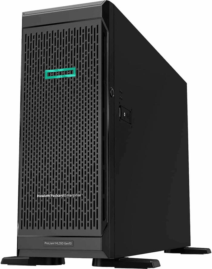 HPE Proliant ML350 Gen10 Tower Server Bundle with Dual Xeon 6148 2.40 Ghz, 256GB DDR4 Memory, 7.68TB Enterprise SSD Storage, RAID, Dual Power, Ilo