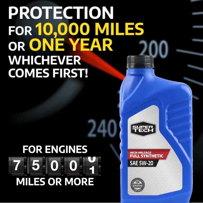 High Mileage Full Synthetic SAE 5W-20 Motor Oil, 1 Quart - Image 4