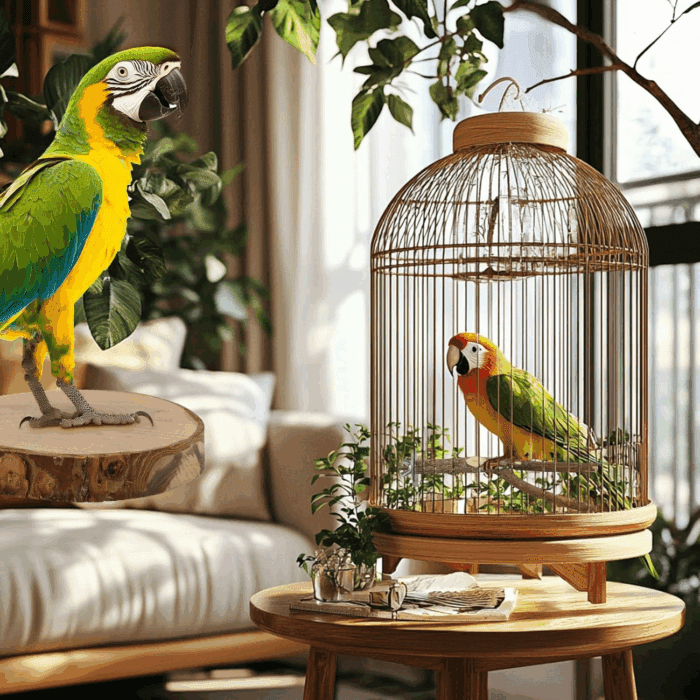 8PCS Natural Wood Bird Perches for Cage, Wooden Parrot Perch Stand, Bird Cage Accessories - Hanging Multi-Branch Perch & Platformas, Bird Toys for Parakeets, Cockatiel, Conure, Budgie, Macaw - Image 6