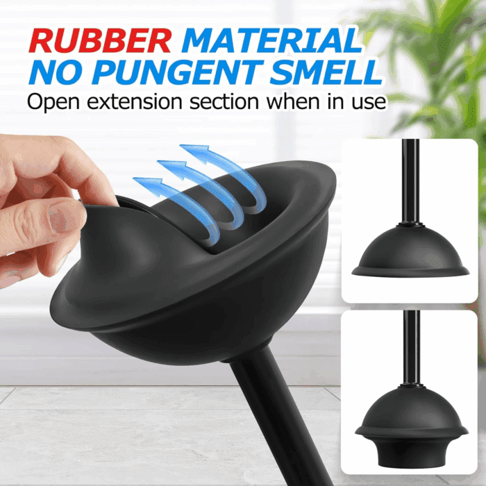 2 in 1 Toilet Plunger and Brush Set，Extended Handle Plunger，Toilet Bowl Brush Plunger Set,Bathroom Cleaning Tools ，Toilet Brush Plunger Combo，Cleaning Brush，Bathroom Cleaning Supplies - Image 4