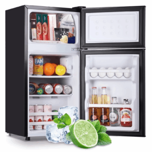 2.4 Cu.Ft Mini Fridge with Freezer, Small Refrigerator Apartment Size Fridge Black, NEW