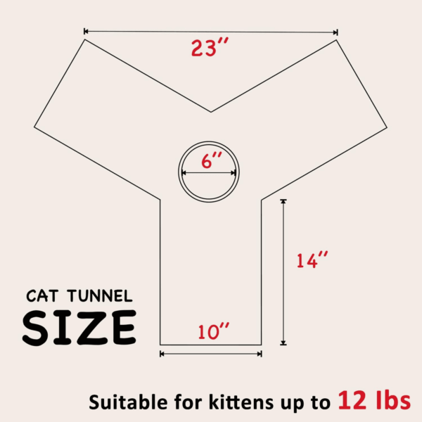Pet Cat Tunnel Tube Cat Toys 3 Way Collapsible, Tunnels for Indoor Cats，Kitty Bored Peek Hole Toy Ball Cat, Puppy, Kitty, Kitten, Rabbit - Image 3