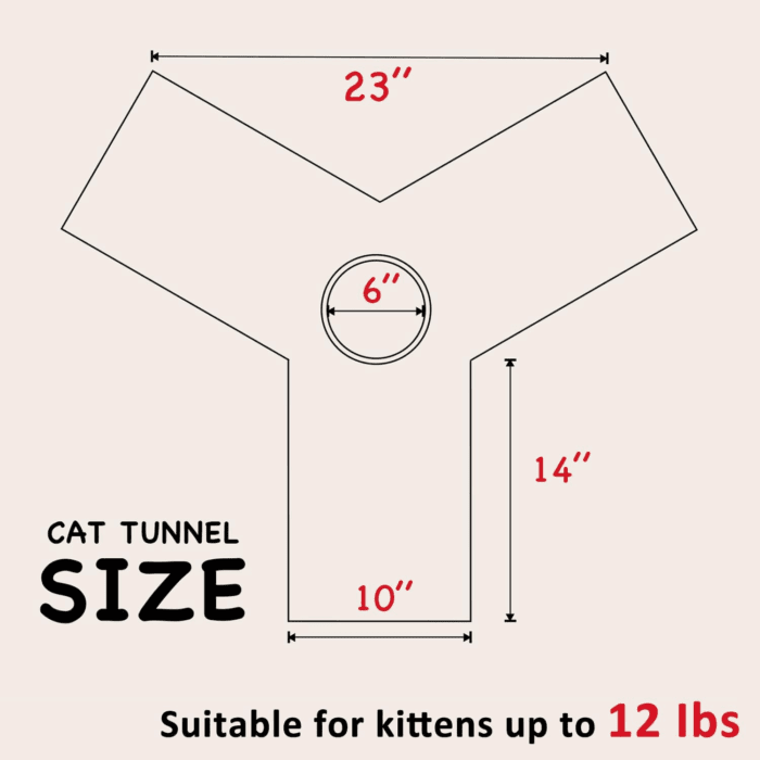 Pet Cat Tunnel Tube Cat Toys 3 Way Collapsible, Tunnels for Indoor Cats，Kitty Bored Peek Hole Toy Ball Cat, Puppy, Kitty, Kitten, Rabbit - Image 3