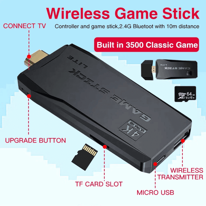 M8 2.4G Wireless Controllers External Game Stick 64G Built-In Storage for TV - Image 5