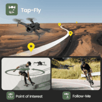 S1S Drone with 4K Camera for Adults Kids, WIFI FPV Live Video Foldable RC Quadcopter with Auto Return, Altitude Hold, Headless Mode, Brushless Motor, 2 Batteries - Image 4