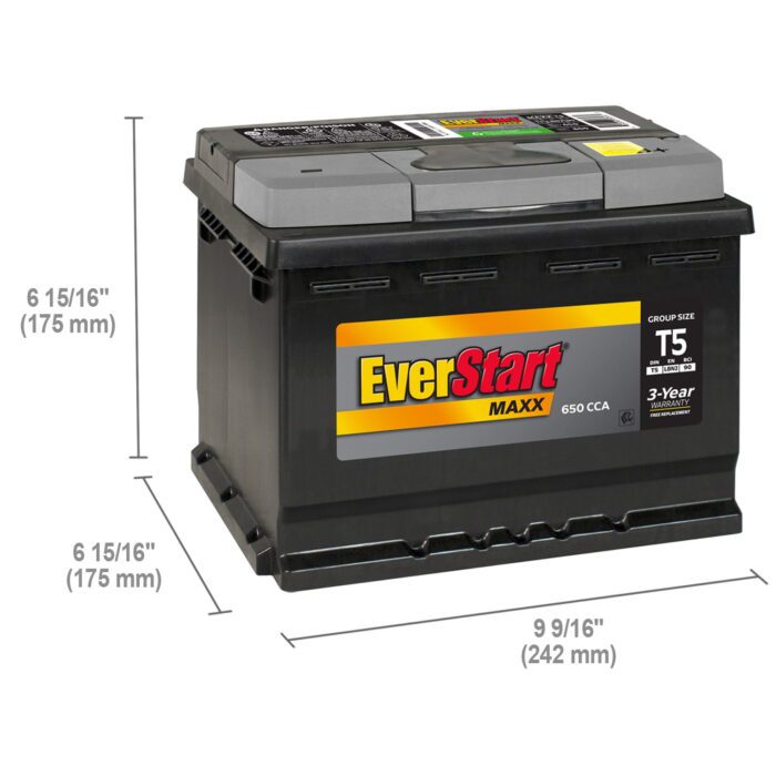 Maxx Lead Acid Automotive Battery, Group Size T5 12 Volt, 650 CCA 95 RC - Image 8